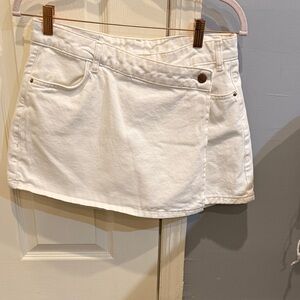 White Denim Skort